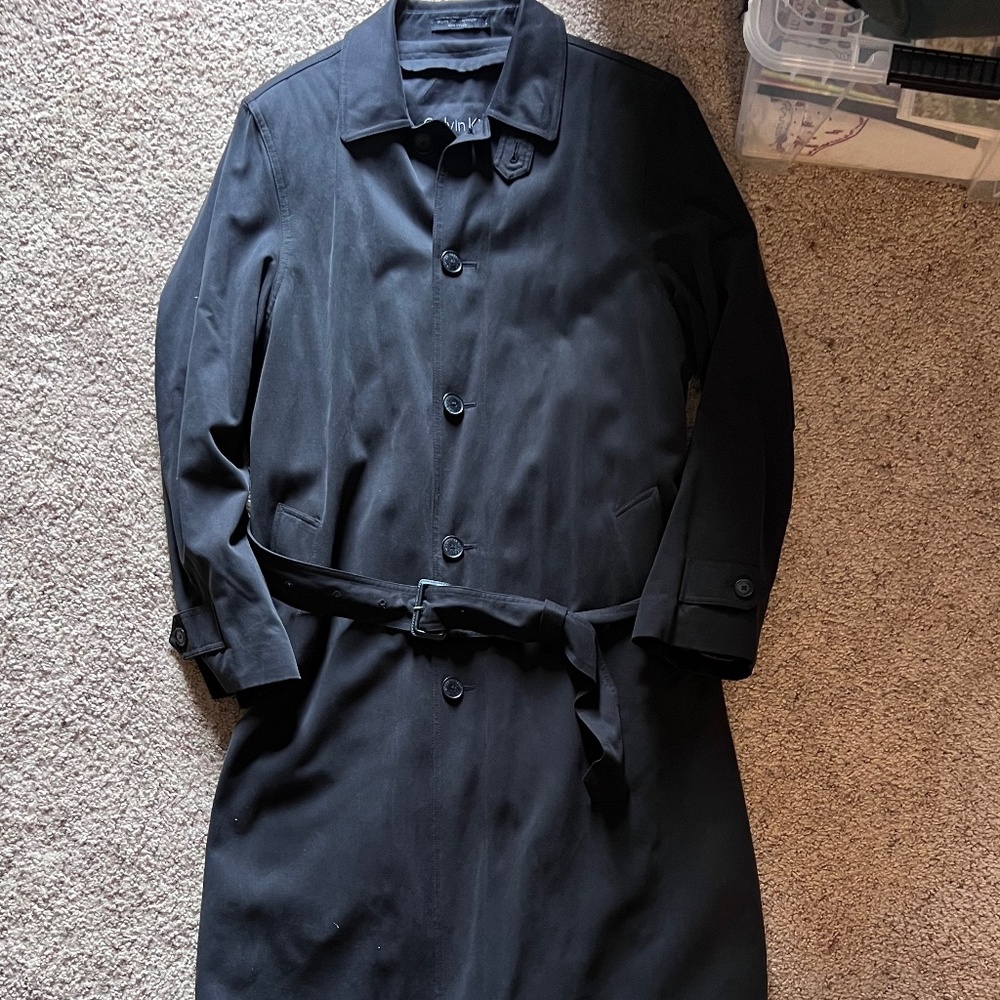 Calvin Klein Trench Coat- Mens Black 42L